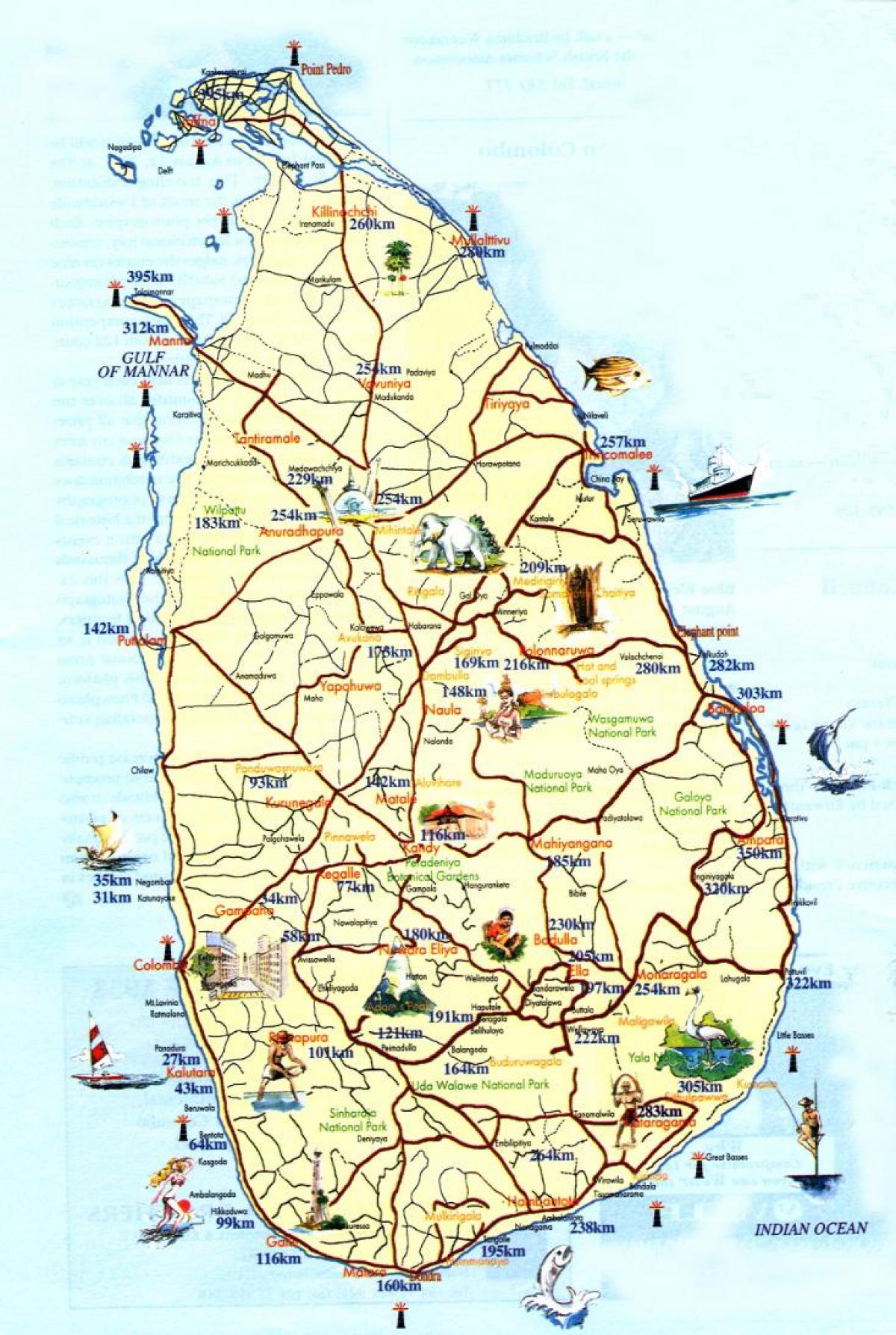 श्रीलंका tuwarisam नक्शा