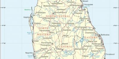 श्रीलंका का नक्शा hd