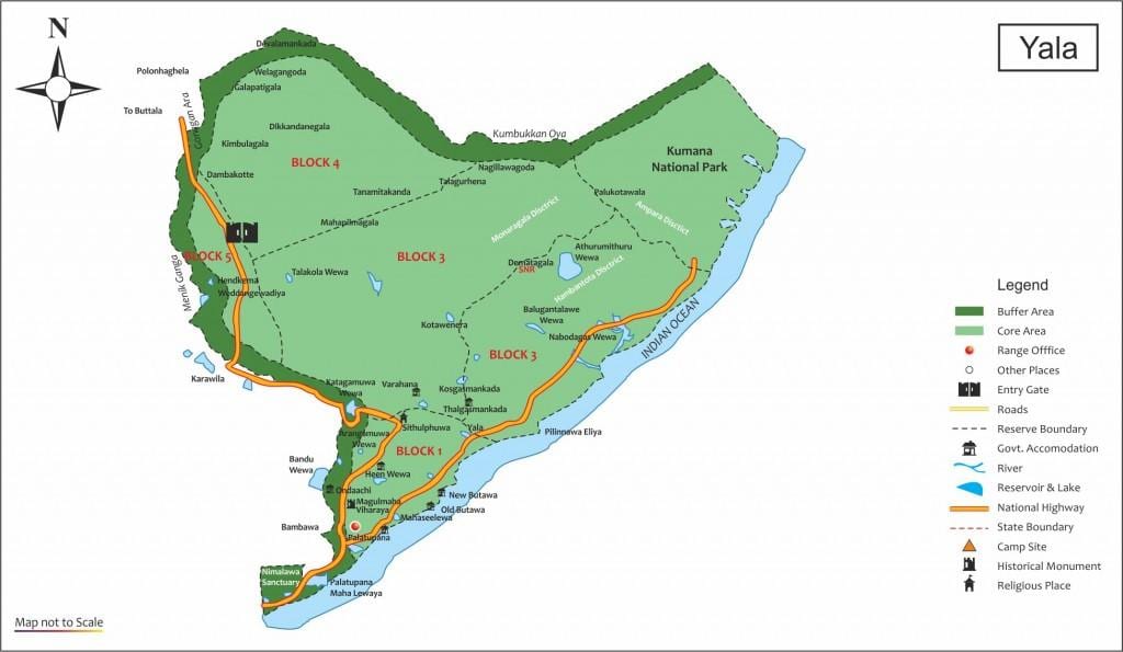 नक्शे के याला श्रीलंका