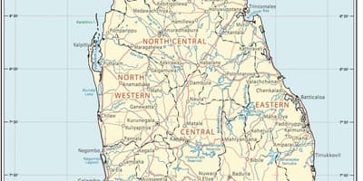 श्रीलंका रूट का नक्शा
