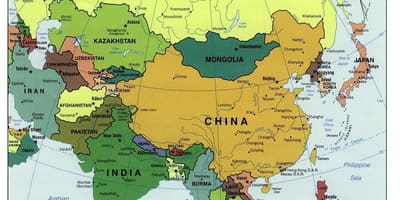 श्रीलंका का नक्शा एशिया में