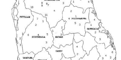 मानचित्र श्रीलंका के मानचित्र काले और सफेद