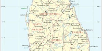श्रीलंका रोड मैप दूरी कैलकुलेटर