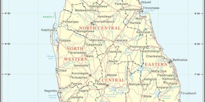 श्रीलंका के मानचित्र शहर