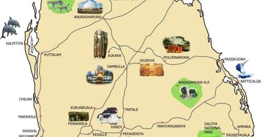नक्शे के bentota, श्रीलंका
