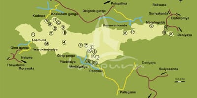 नक्शे के sinharaja श्रीलंका