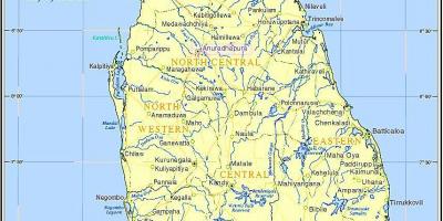 श्रीलंका की ट्रेन नेटवर्क मानचित्र